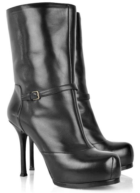 botas yves saint laurent mujer|saint laurent leather boots.